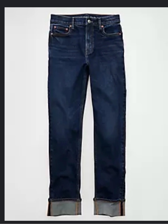 American Eagle Outfitters Denim - American Eagle Outfitters Women's Dark Indigo Straight-Leg Jeans